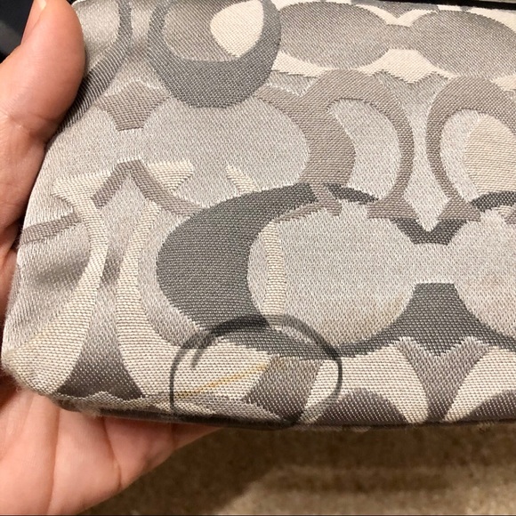 Coach Signature gray/silver wristlet - Picture 5 of 5